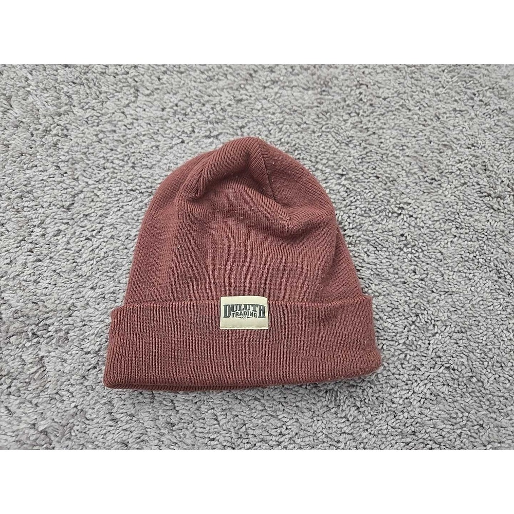 Duluth Trading Co Men's Beanie Hat One Size Brown Acrylic Knit Winter Cuffed